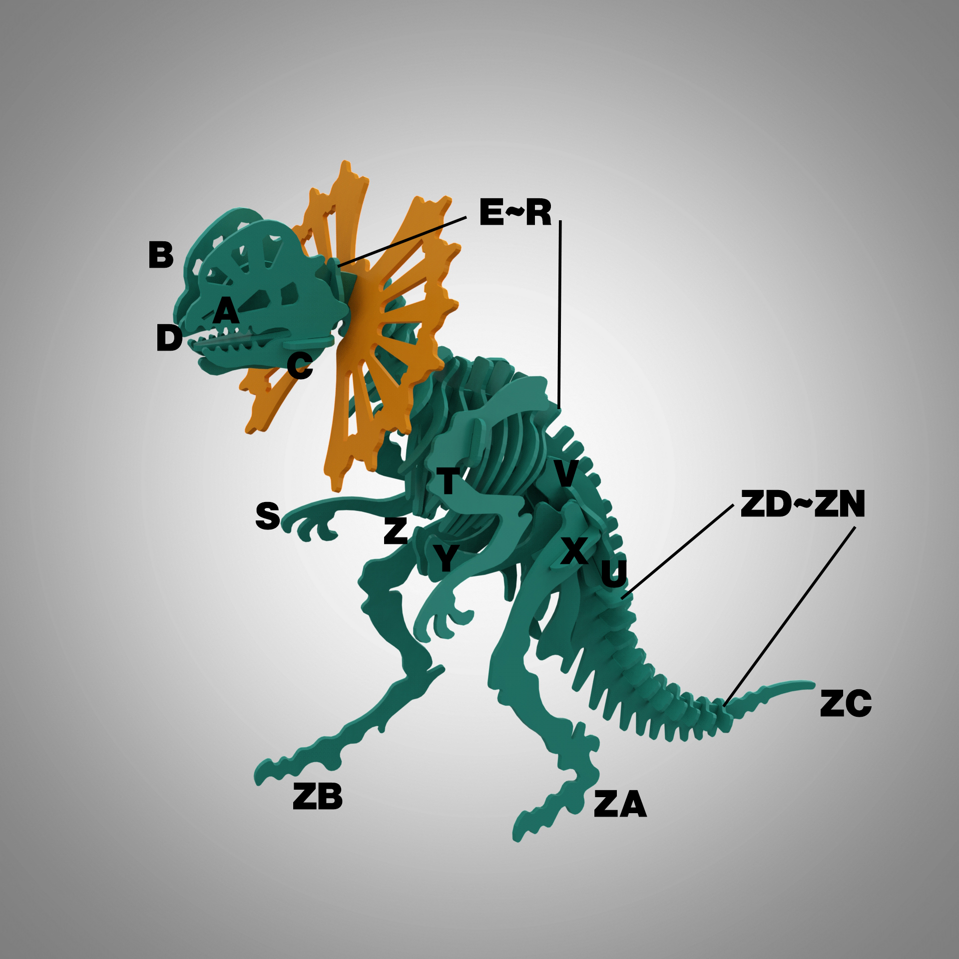 딜로포사우루스 3D 입체 퍼즐